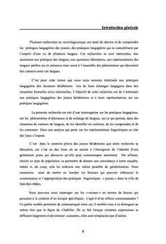 Représentations et pratiques langagières des jeunes bélabesiens