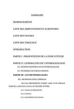 Exploitation des eaux souterraines par forage manuel