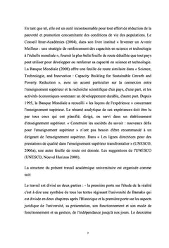 Mode de Gestion Universitaire au Mali