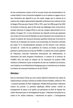 Mode de Gestion Universitaire au Mali