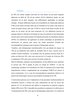 Transfusion massive ou confusion massive?