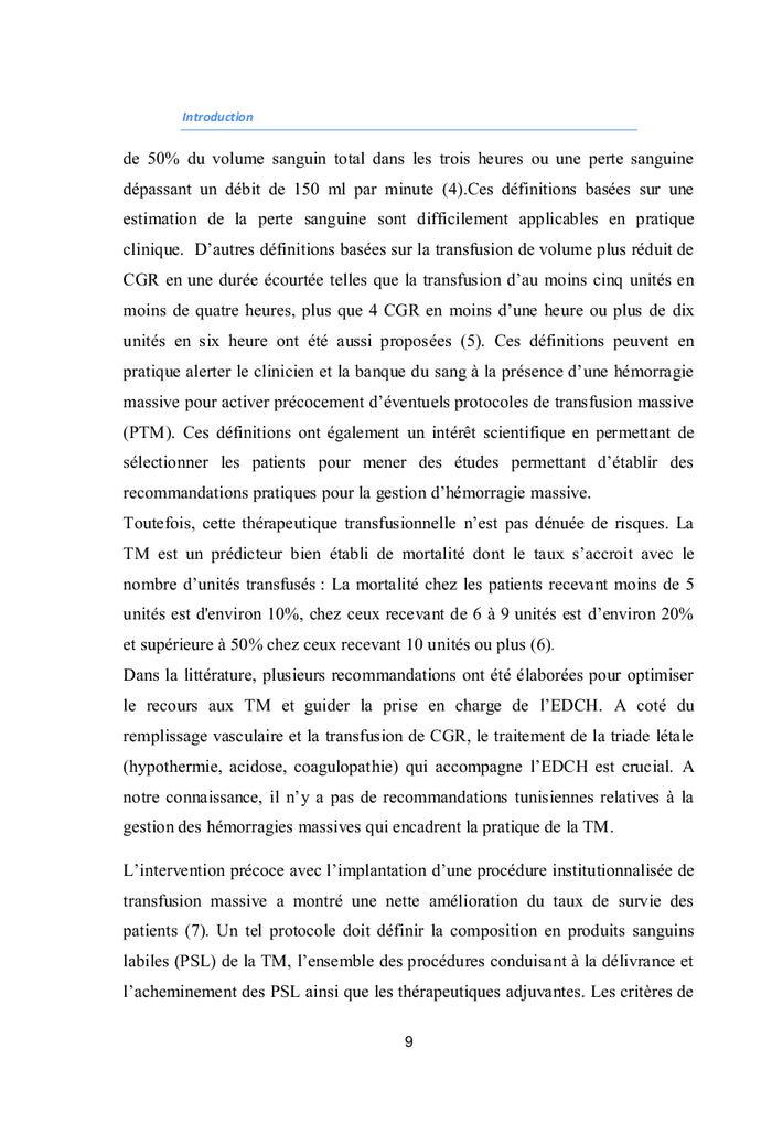 Transfusion massive ou confusion massive?