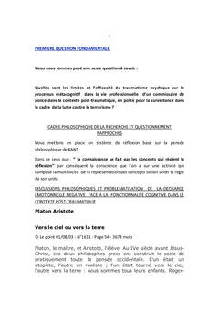 Interface traumatismes psychiques et processus méta-cognitif