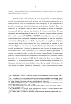 La répression des crimes contre l'humanité en droit international