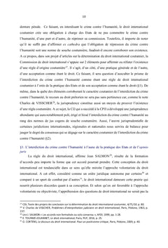 La répression des crimes contre l'humanité en droit international