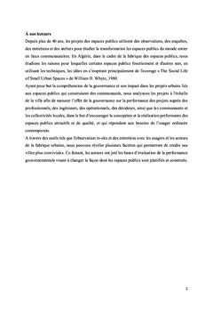 L'effet de la gouvernance sur la performance des projets urbains