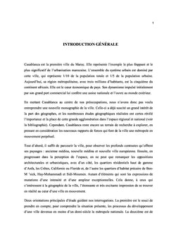 Les mutations de l'espace social à Casablanca et dans sa périphérie