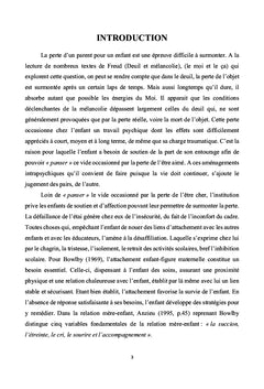 Enfant en deuil, professionnel de l'Education et institution