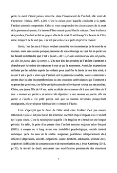 Enfant en deuil, professionnel de l'Education et institution
