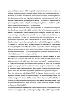Paramètres génétiques des caractères de croissance du chevreau local