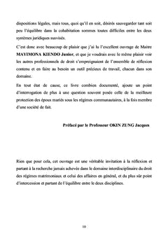 Protection des régimes communautaires des époux associés en droit OHADA