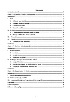 Étude minéralogique et chimique des sables