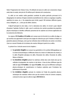 Étude minéralogique et chimique des sables