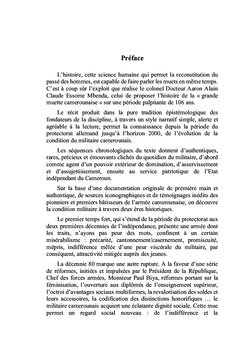 La condition militaire au Cameroun 1894-2000