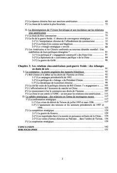 Les relations sino-américaines de 1979 à 2000