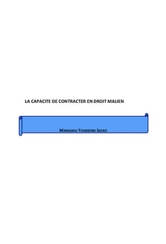 La Capacité de Contracteren Droit Malien