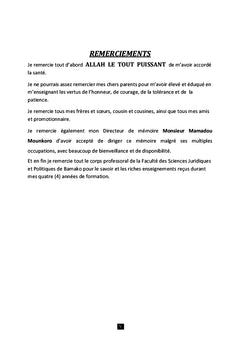 La Capacité de Contracteren Droit Malien