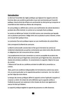La Capacité de Contracteren Droit Malien