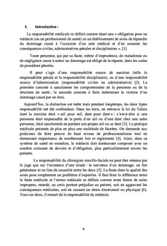 La responsabilité médicale en stomatologie et chirurgie maxillo faciale
