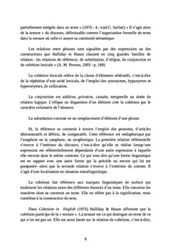La cohérence et essai de quantification du style dans un récit narratif