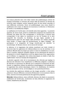 Analyse automatique de la vidéo-surveillance