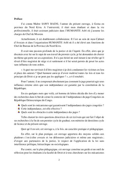 L'indépendance des juges congolais entre mythe et réalité