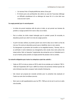 Les Entreprises et le Risque Social