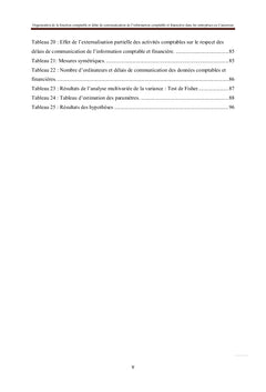 Les déterminants du délai de publication des outputs comptables