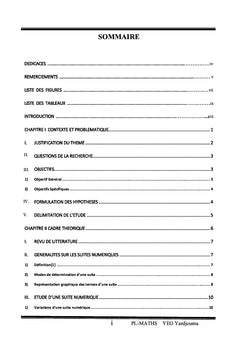 Étude des Suites Numériques au Secondaire et leurs Applications