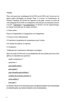 La pédagogie de la CAVA Tome 3