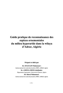 Guide pratique de reconnaissance des espèces ornementales