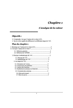 Analyse Fonctionnelle et de la Valeur