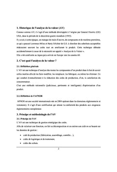 Analyse Fonctionnelle et de la Valeur