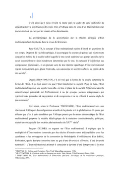 La Gouvernance De L'union Africaine Et La Theorie Juridique De L'etat Multinational
