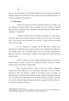 La Gouvernance De L'union Africaine Et La Theorie Juridique De L'etat Multinational
