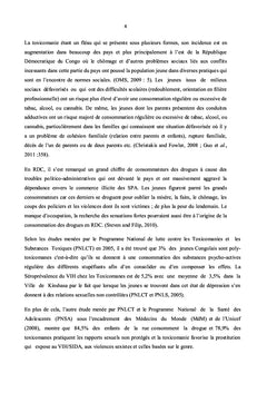 La toxicomanie chez les jeunes adolescents dans le quartier Panzi