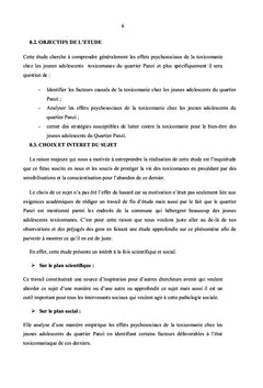 La toxicomanie chez les jeunes adolescents dans le quartier Panzi