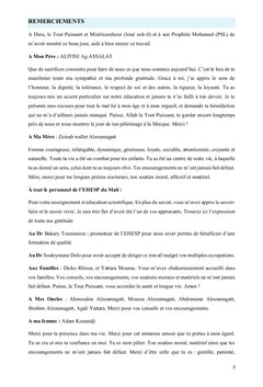 Facteurs exposant les contacts des travailleuses de sexe VIH+ au Mali