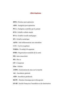 Douleur post chirurgie abdominale