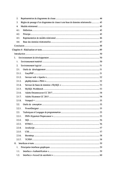 Conception et développement d'une application web