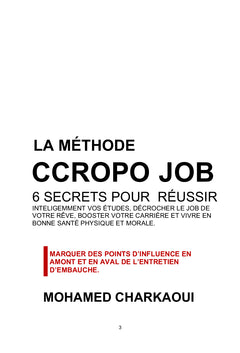 La Méthode CCROPOJOB, 6 secrets pour réussir