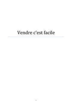 Vendre, c'est facile!