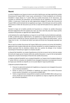 Formulation d'une appétence au risque sous Solvabilité II