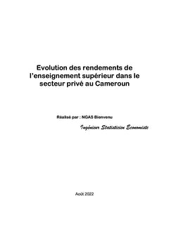 Evolution des rendements de l'enseignement supérieur