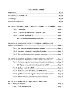 Réserve de Gorilles de Tayna (R.G.T). De l'espoir au désespoir