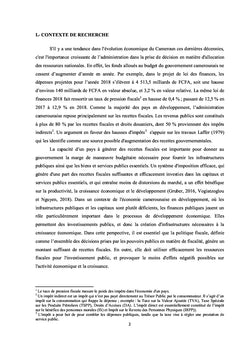 Politique Fiscalité et Investissement Domestique au Cameroun