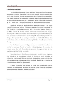 Étude et Réalisation d'un Véhicule Électrique II