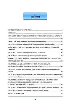 Les APE et l'Intégration Régionale Africaine