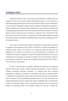 État des lieux de la qualité des eaux du Burkina