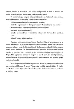 État des lieux de la qualité des eaux du Burkina